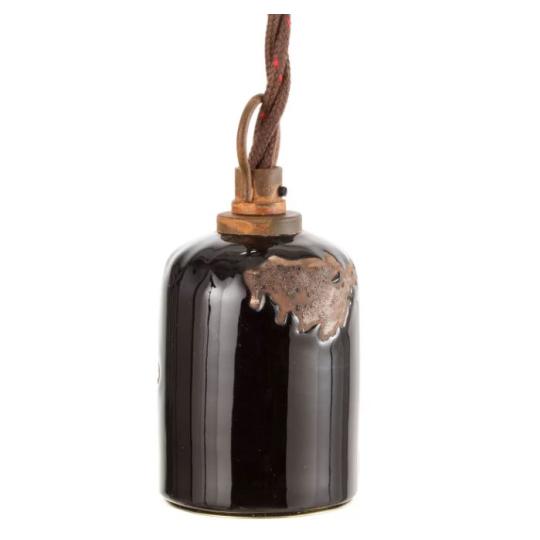 cierna antikovana vintage mediteranska keramia nastenna lampa rustikalna antikovana hrdzava stara industrialna atmosfera ferroluce retro bistro kaviaren nastenne svietidlo osvetlenie rolnicky dom bohemsky mlady.jpg